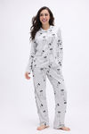 Zivame Mickey Mouse Knit Cotton Pyjama Set - Vapor Blue — thumbnail 2
